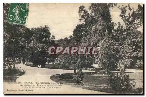 Cartes postales Nancy La Pepiniere cree en par Stanislas sur l emplacement des fasses et des fortifications de l