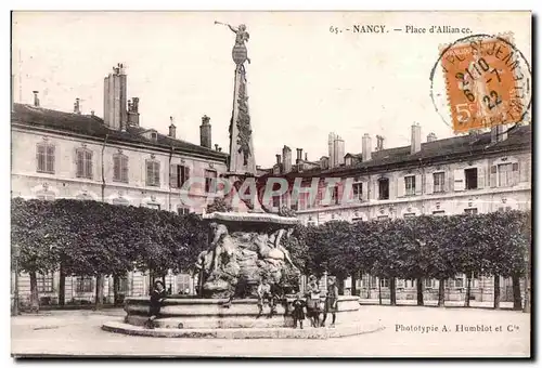 Cartes postales Nancy Place d Alliance