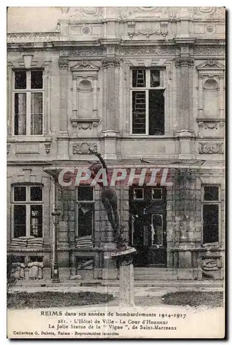 Cartes postales Reims dans ses annees de bombardements Militaria