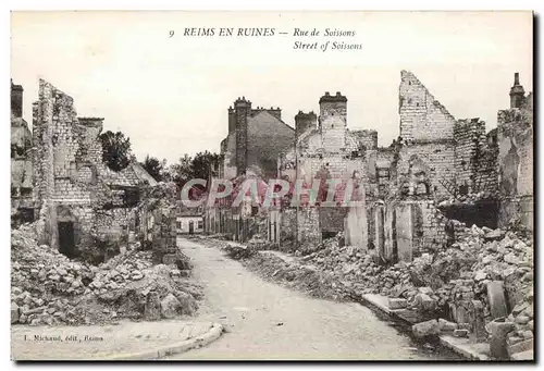 Reims En Ruines Rue de Soissons Miltiaria