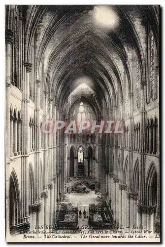 Cartes postales Reims La Cathedrale