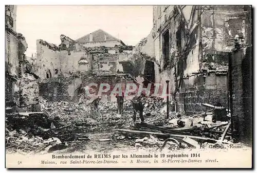 Ansichtskarte AK Reims Bombardement par les Allemands