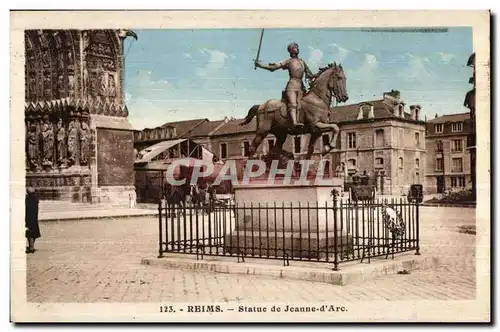 Cartes postales Reims Statue de Jeanne d Arc