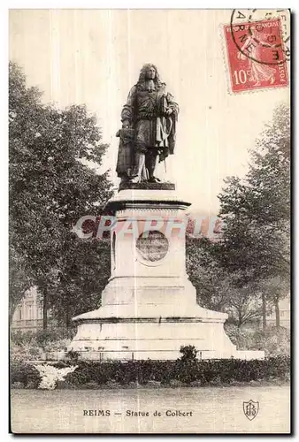 Cartes postales Reims Statue de Colbert