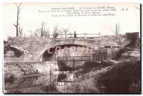 Ansichtskarte AK Reims Environs du Pont sur le Canal a Belle pres de Sillery Militaria