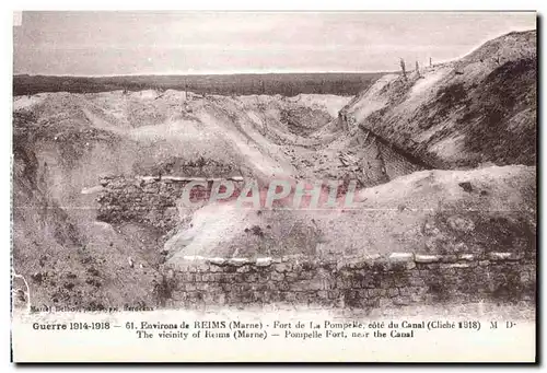 Ansichtskarte AK Guerre Environs de Reims Fort de la Pompelle eote du Canal