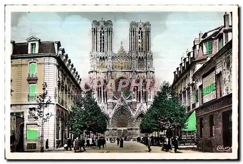 Cartes postales Reims (Marne) La Cathedrale