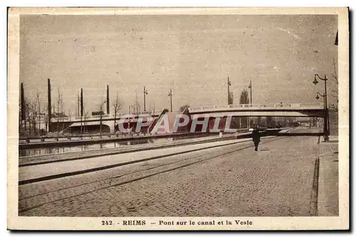 Ansichtskarte AK Reims Pont sur le canal et la Vesle