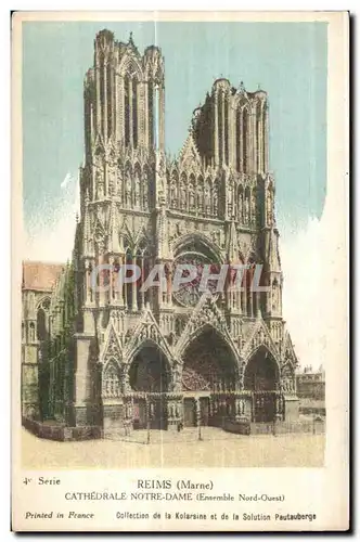 Ansichtskarte AK Reims Cathedrale Notre Dame ( Ensemble Nord Quest)