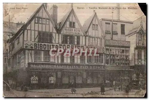 Cartes postales Reims Vieilles Maisons de la Place des Marches