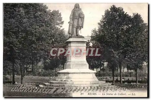 Cartes postales Reims La statue de Colbert