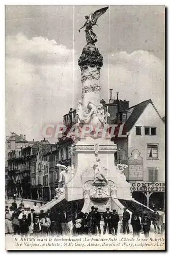 Cartes postales Reims avant le bombardement La Fonlaine Sube Cote de rue Buirette