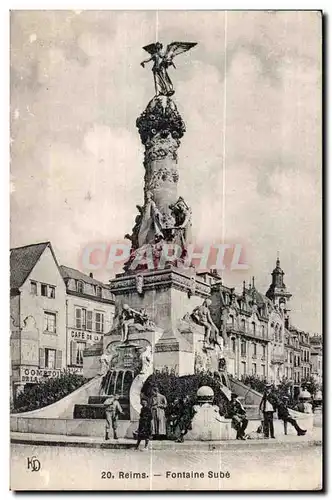 Cartes postales Reims Fontaine Sube