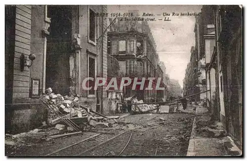 Ansichtskarte AK Reims Eubrre Una Rue bombardee