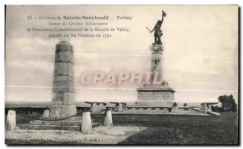 Ansichtskarte AK Sainte Menehould Valmy statue de General Kellermann