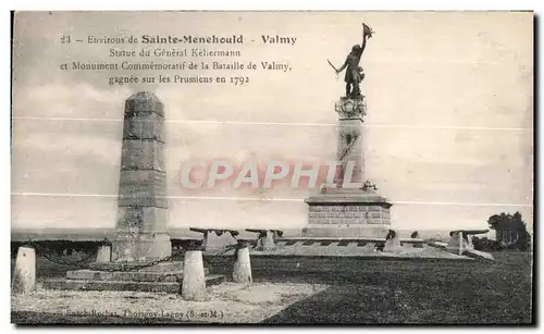 Cartes postales Sainte Menehould Valmy statue de General Kellermann