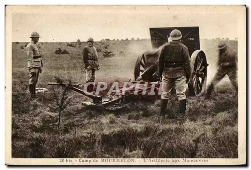 Camp de Mourmelon L Artillerie aux Manoeuvres Militaria Canon