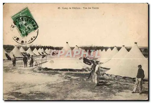 Camp de Chalons Vue des Tentes Militaria