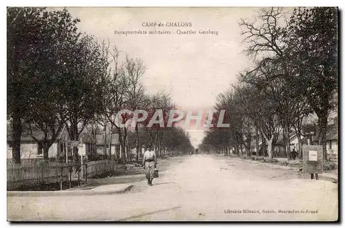 Camp de Chalons Baraquements militaires Quartier Geisberg Militaria