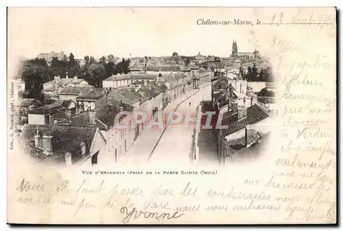 Ansichtskarte AK Chalons Sur Marne Vue D Ensemble prise de la porte Sainte Croix