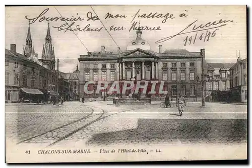 Cartes postales Chalons Sur Marne Place de L Hotel De Ville