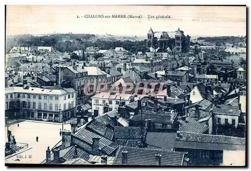 Cartes postales Chalons sur Marne (Marne) Vue generale