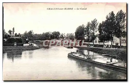 Cartes postales Chalons sur Marne Le Canal