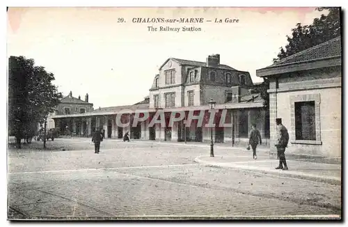 Cartes postales Chalons sur Marne La Gare The Railway Station