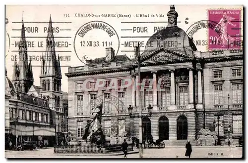 Cartes postales Chalons sur Marne (Marne) L Hotel de ville