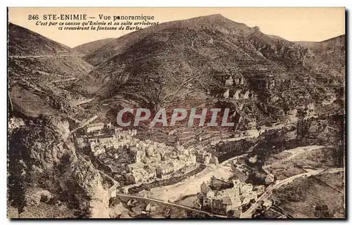 Cartes postales Ste Enimie Vue Panoramique Cest par ce causse qu Enimie et sa suite ariverent