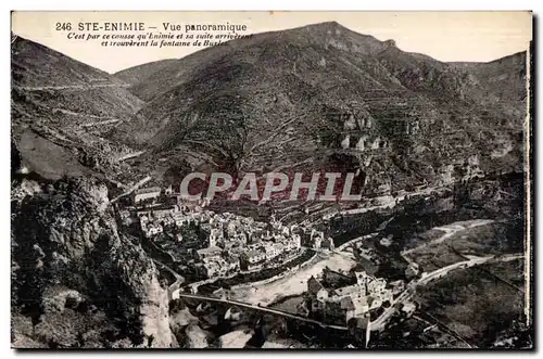 Cartes postales Ste Enimie Vue Panoramique Cest par ce causse qu Enimie et sa suite ariverent