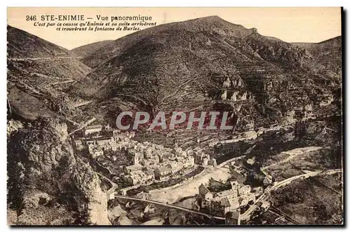 Cartes postales Ste Enimie Vue Panoramique Cest par ce causse qu Enimie et sa suite ariverent