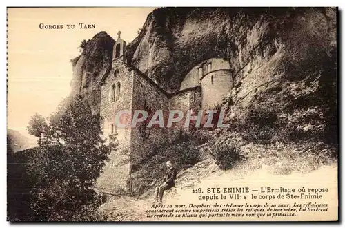 Cartes postales Georges du Tarn Ste Enimie L Ermitage ou repose depuis le VII s le corps de Ste Enimie Apres sa