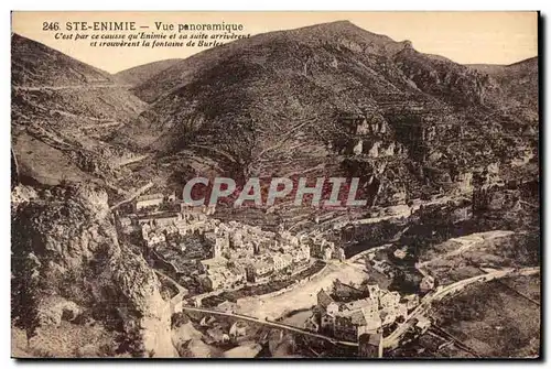 Cartes postales Ste Enimie Vue Panoramique cest pur ce causse qu Enimie el sa suite arriverent et irouverent la