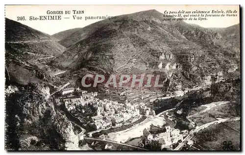 Cartes postales Gorges Du Tarn Ste Enimie Vue panoramique ce pars doit son existence a Enimie fille de clotaire