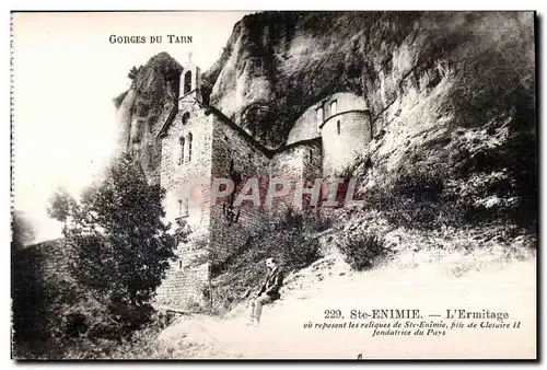 Cartes postales Gorges Du Tarn Ste Enimie L Ermitage ou reposent les reliques de Ste Enimie fille de Clotaire II