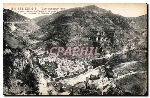 Cartes postales Gorges Du Tarn Ste Enimie Vue panoramique cest pur ce cuusse qu Enimie et su suite