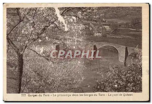 Cartes postales Gorges de Tarn Le printemps dans les Gorges du Tarn Le pont de Quezac