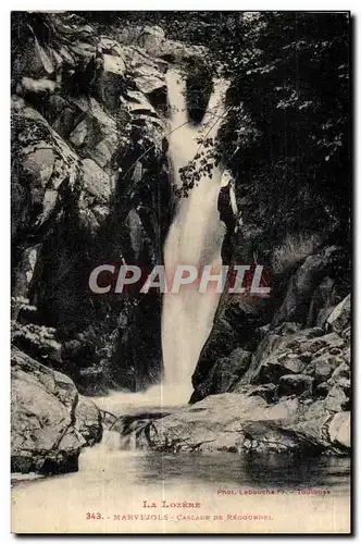 Cartes postales La Lozere Marvejols Cascade du Regourdel