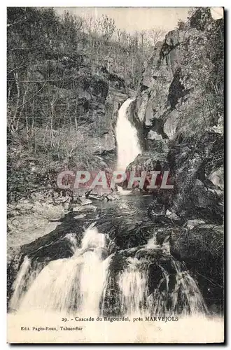 Cartes postales Cascade du Regourdel pres Marvejols