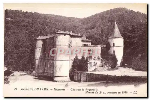 Ansichtskarte AK Gorges du Tarn Meyrueis Chateau de Roquedols Manoir du X e s restaure en