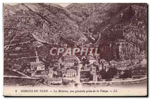 Cartes postales Gorges du Tarn La Maleine vue generale prise de la Vierge