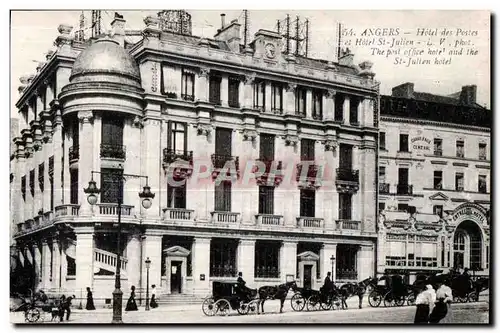 Cartes postales Angers Hotel des Postes et Hotel St Julien Phot The Post of