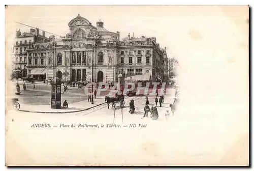 Cartes postales Angers Place du Ralliement le Theatre