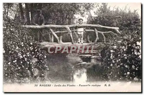 Cartes postales Angers Jardin des Plantes Passerelle rustique