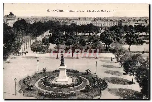 Cartes postales Angers Place Lorraine et Jardin Du Mail