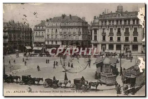 Cartes postales Angers Place du Ralliement Hotel des Postes et Telegraphes