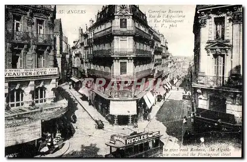 Cartes postales Angers Carrejour Rameau Rue de l Aiguellerie et rue Plantagenel LV phot