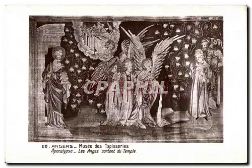 Cartes postales Angers Musee des Tapisseries Apocalypse Le Anges sortent du Temple