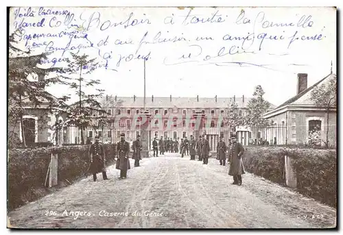 Cartes postales Angers Caserne du Genie Militaria